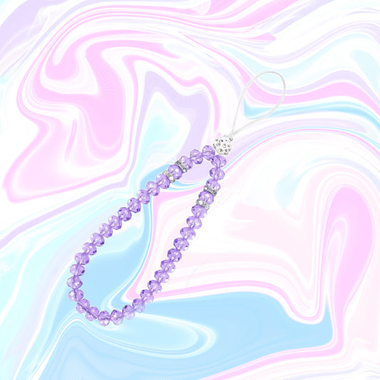 Gentle Lilac - Divine Crystal Beads Phone Strap