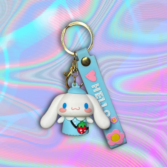 Cinnamoroll w/ Strawberry Bag - Cute Character Keychain