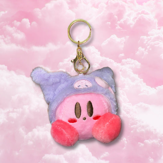 Kuromi Kirby - Plush Keychain