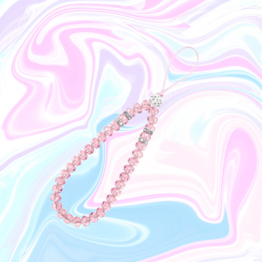 Innocent Pink - Divine Crystal Beads Phone Strap