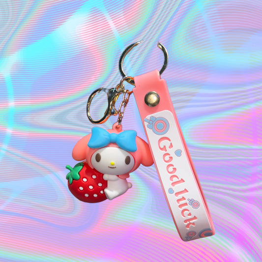 My Melody w/ Strawberry- Cute Character Keychain
