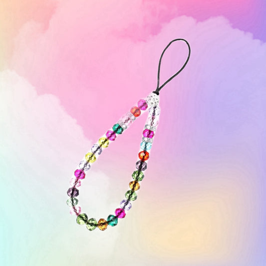 Psychedelic Vibes - Divine Crystal Beads Phone Strap